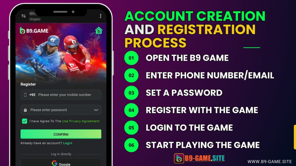 b9 Game Registration Process