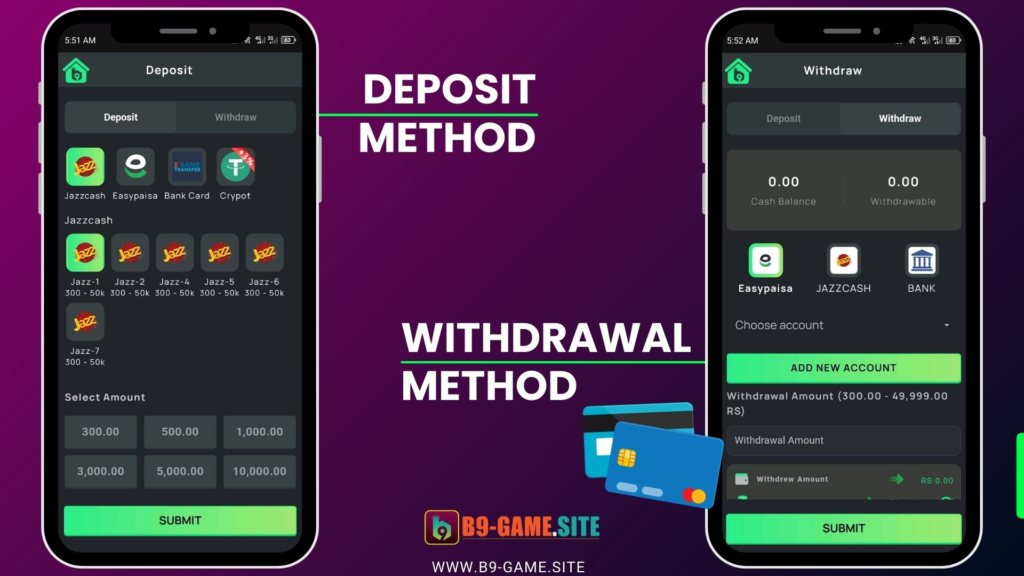 B9 Game Payment Methods